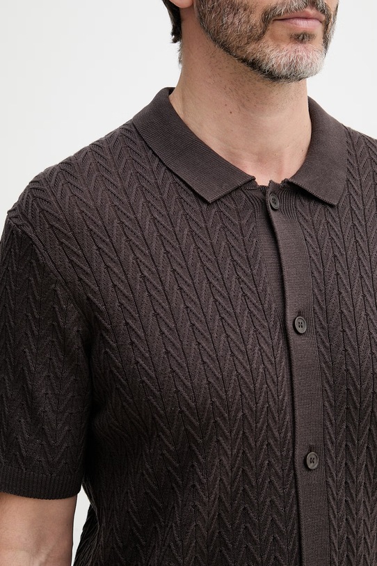 Joop! koszula męska bawełniana 30101510 brązowy