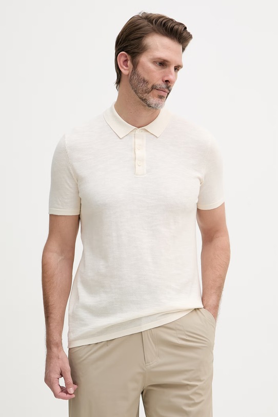 Joop! polo męskie bawełniane beżowy 30101532