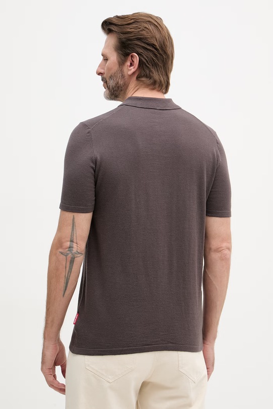 Odzież Joop! polo męskie bawełniane 30101532 brązowy