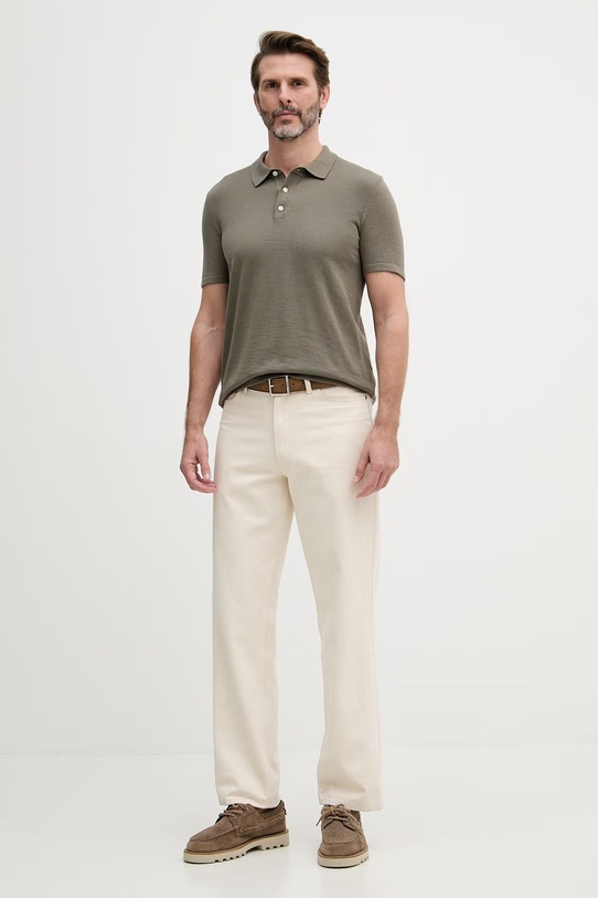 Joop! polo męskie bawełniane 30101532 zielony SS26