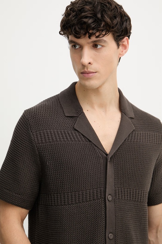 Joop! kardigan męski bawełniany brązowy 30101535