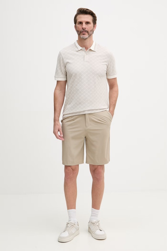 Joop! polo męskie bawełniane 30101930 beżowy SS26