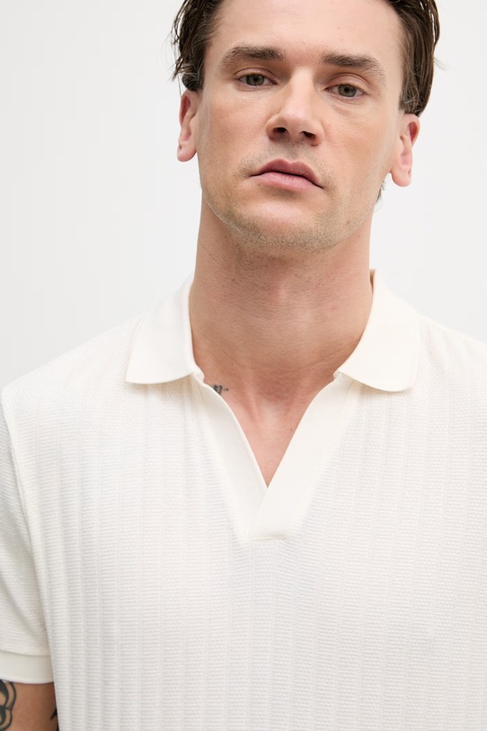 Joop! polo męskie bawełniane beżowy 30101935