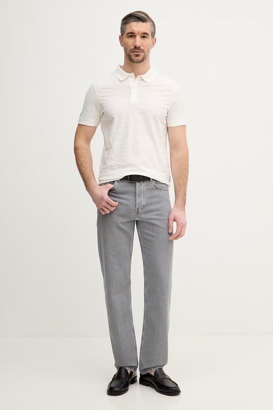 Joop! polo bawełniane 30102442 beżowy SS26