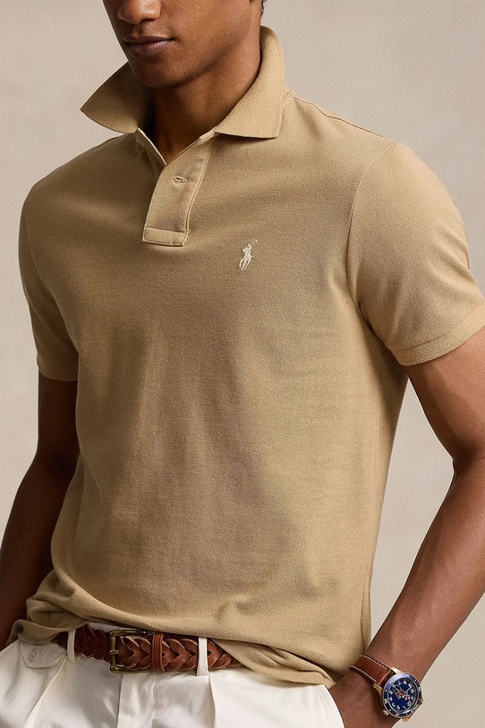 Polo Ralph Lauren polo bawełniane SS KC CLASSIC beżowy 710534735379