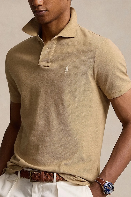 Polo Ralph Lauren polo bawełniane SS KC CLASSIC beżowy 710534735379