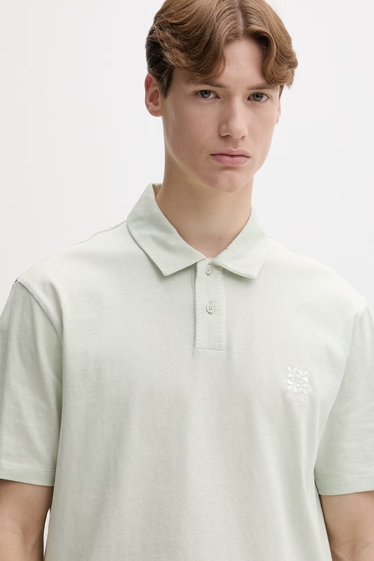 HUGO polo tričko pánske bavlnené Daropolo zelená 50556584