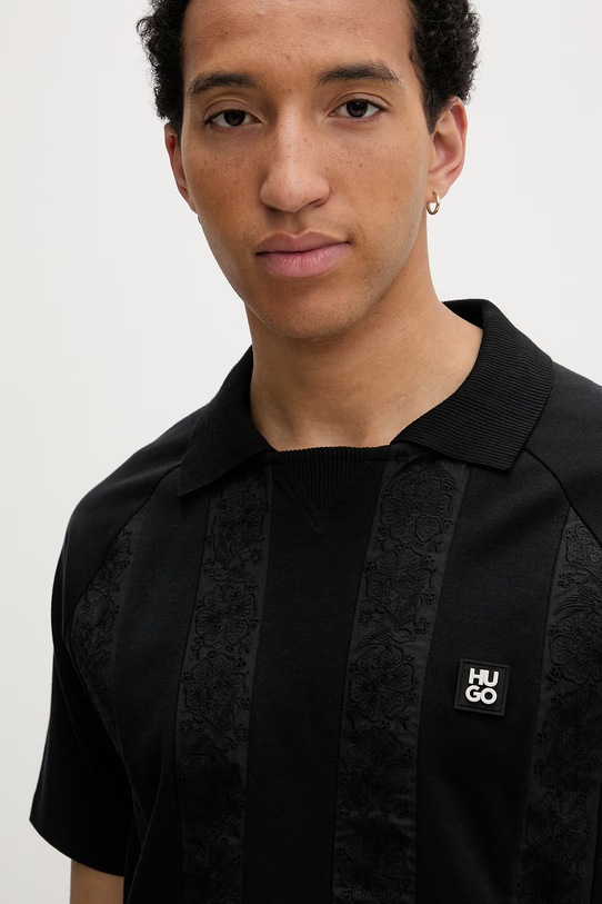 HUGO polo pentru bărbați, din bumbac Dromos negru 50556604