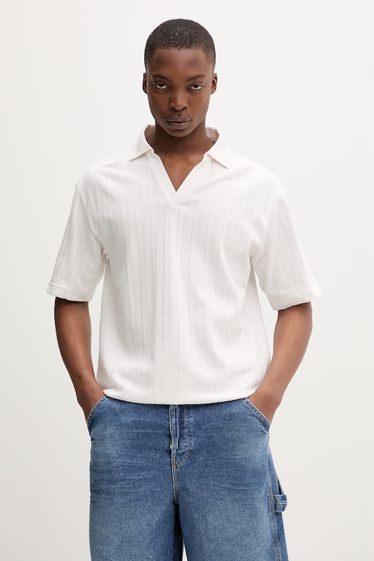 HUGO polo męskie bawełniane Dalibo beżowy 50556724