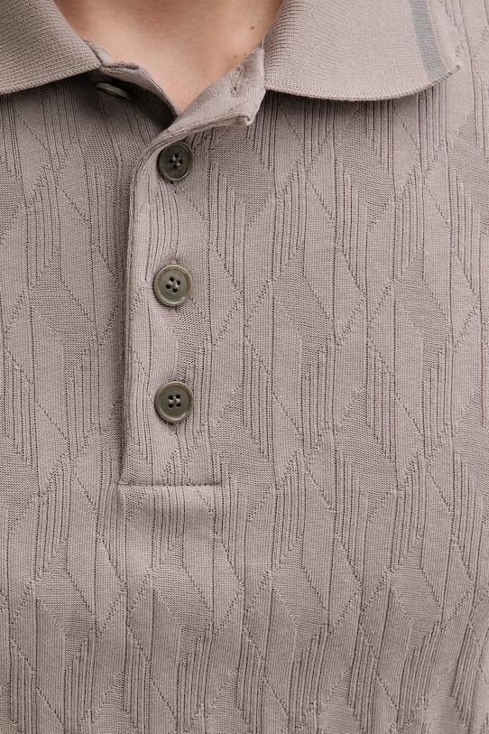 HUGO πόλο ανδρικό βαμβακερό Dunik 50557325 μπεζ