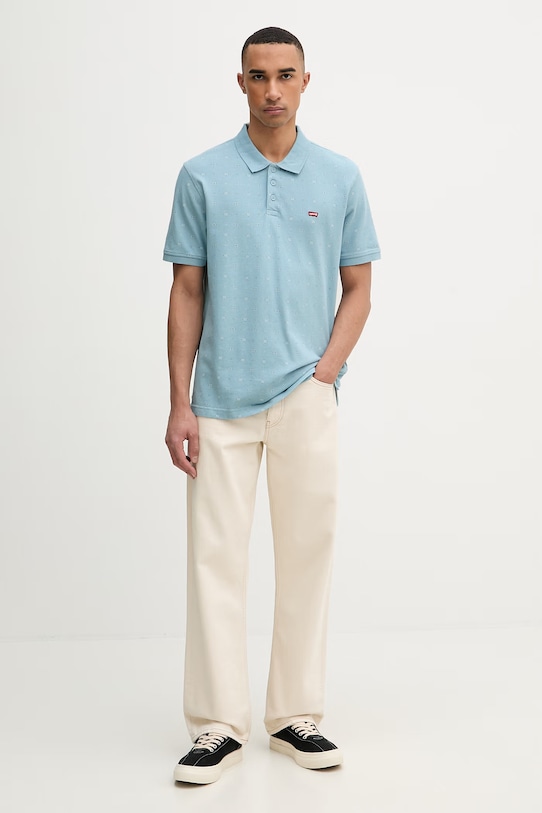 Levi's polo męskie bawełniane HM POLO 35883.0350 niebieski SS26