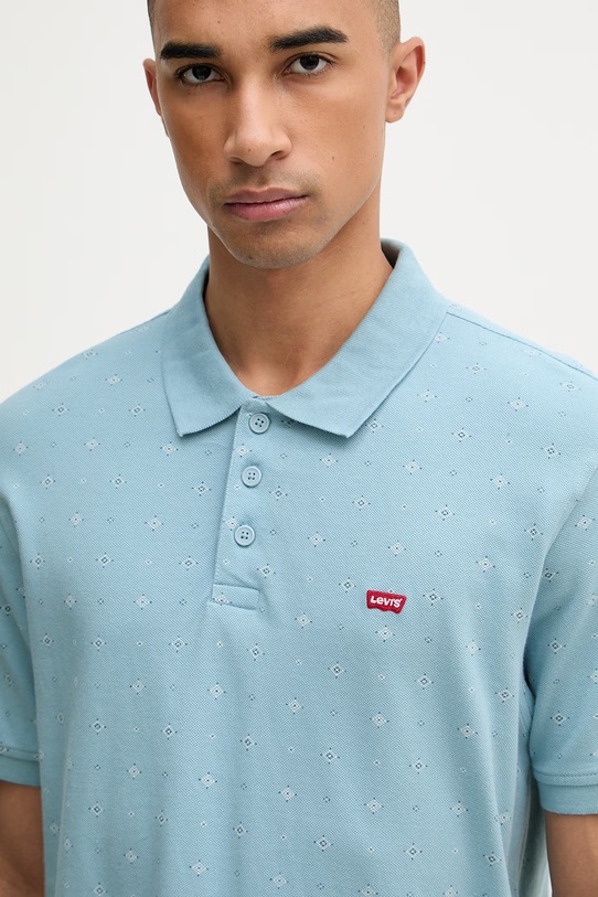 Levi's polo męskie bawełniane HM POLO niebieski 35883.0350