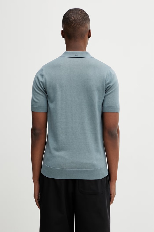 Odzież Fred Perry polo z dodatkiem wełny K2308. niebieski