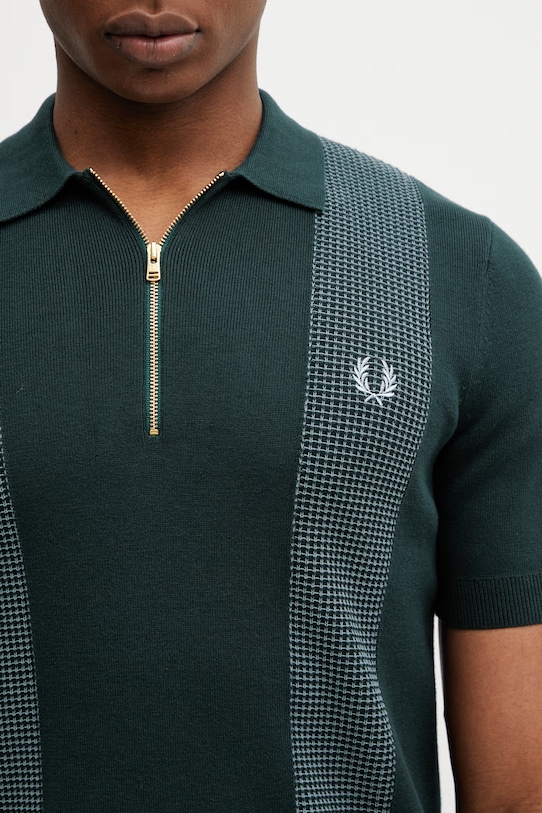Fred Perry tricou polo verde K2310