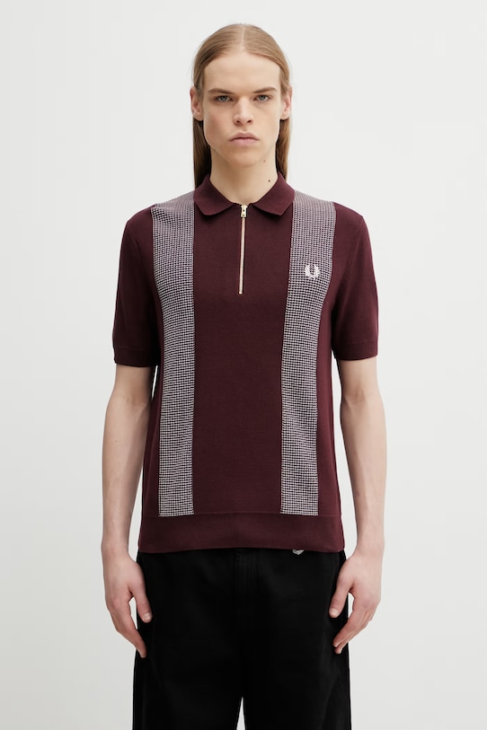 Fred Perry tricou polo altele burgundia K2310