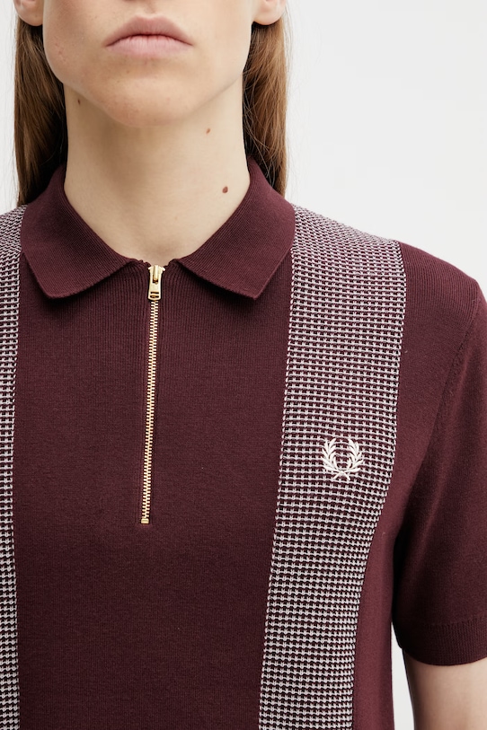 Fred Perry tricou polo burgundia K2310