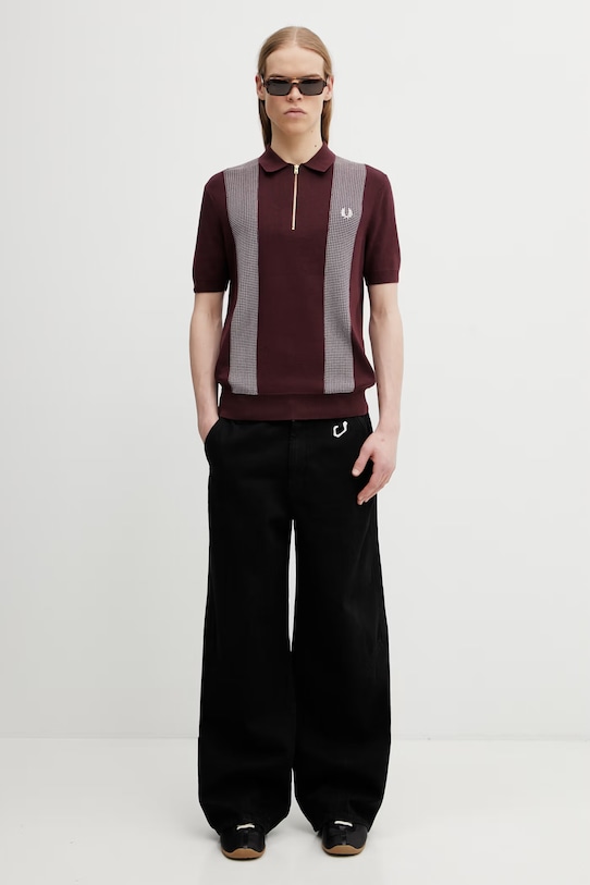 Fred Perry polo K2310 bordowy