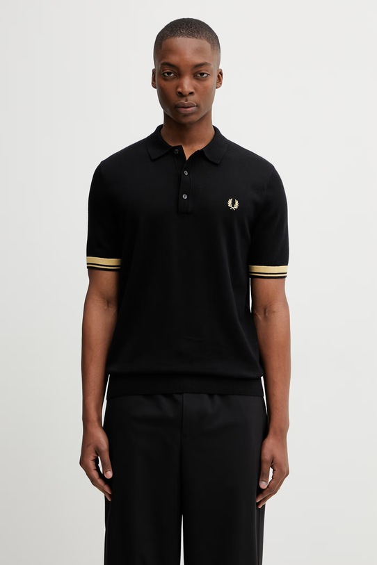Fred Perry polo bawełniane bawełna czarny K2323