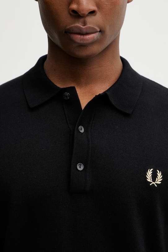 Fred Perry polo bawełniane czarny K2323