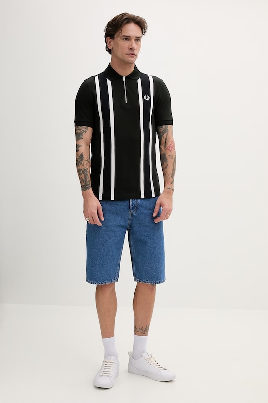 Fred Perry polo bawełniane M2420 zielony SS26