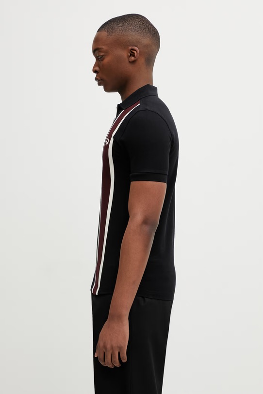 Памучна тениска с яка Fred Perry M2420 черен SS26