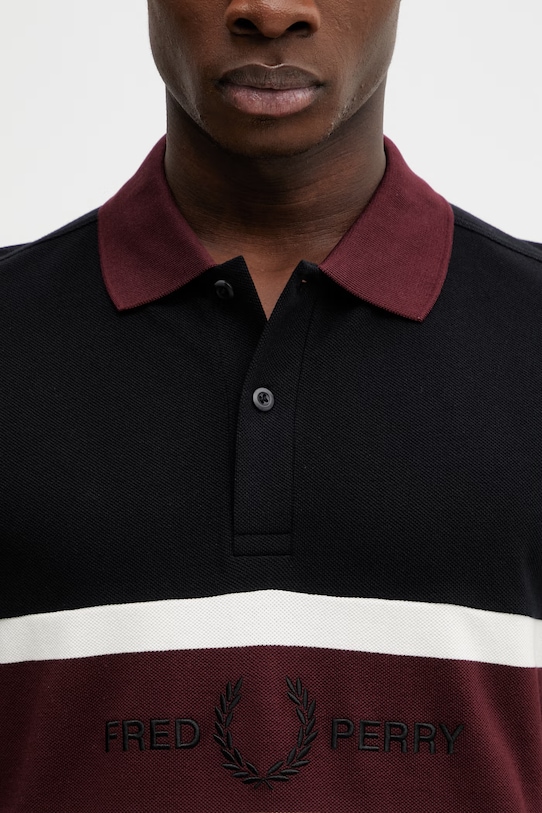 Fred Perry polo bawełniane czarny M2421