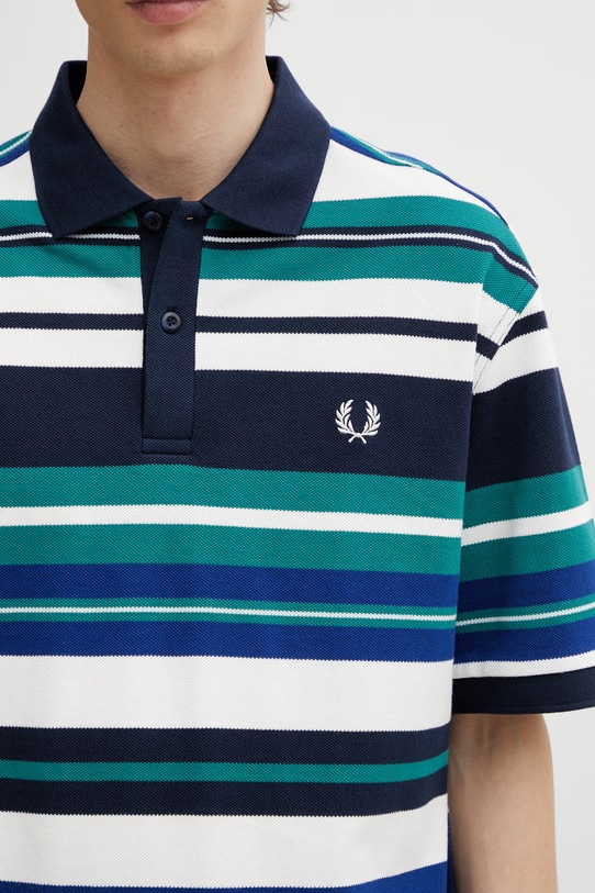 Fred Perry polo męskie bawełniane turkusowy M2423