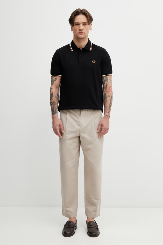 Fred Perry polo bawełniane męskie M3600.P69 czarny