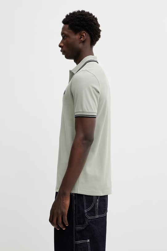 Fred Perry polo bawełniane M3600.S23 zielony SS26