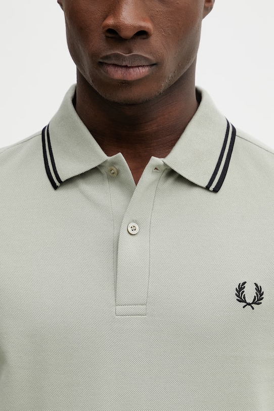 Fred Perry polo bawełniane zielony M3600.S23