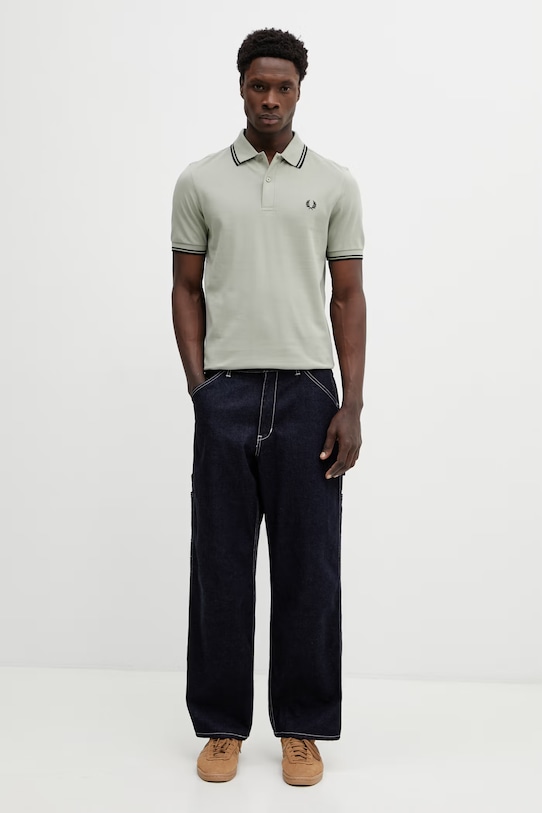 Fred Perry polo bawełniane M3600.S23 zielony