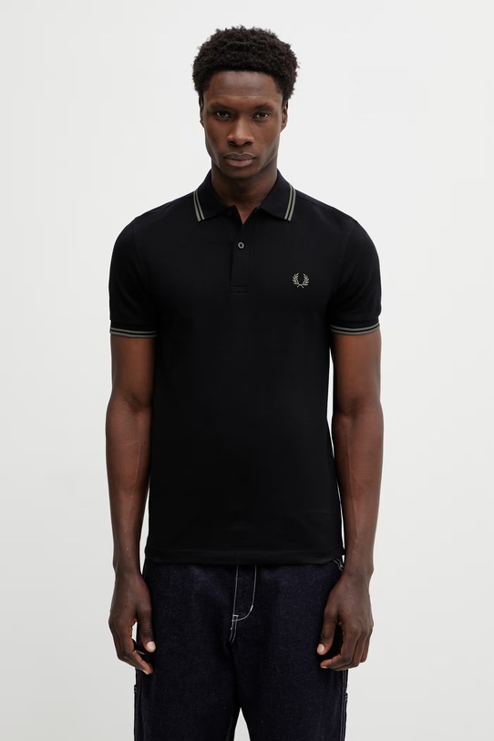 Fred Perry polo bawełniane bawełna czarny M3600.T44