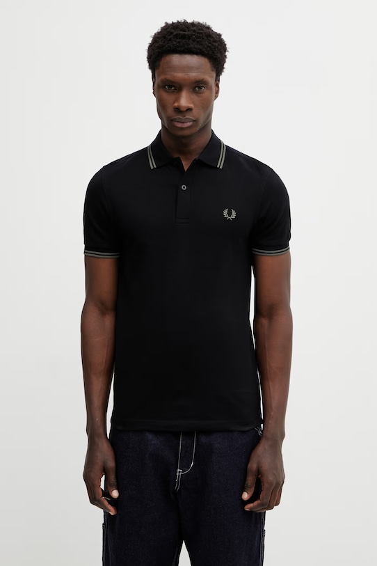 Fred Perry polo bawełniane bawełna czarny M3600.T44