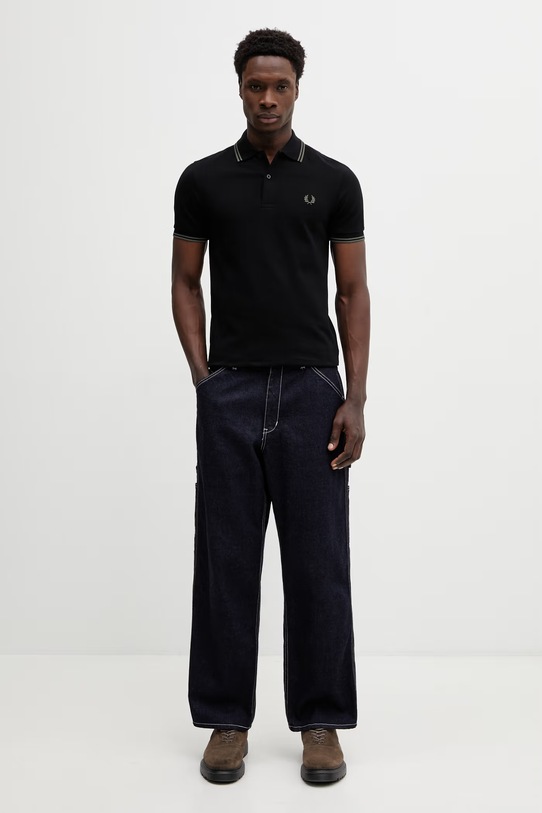 Fred Perry polo bawełniane M3600.T44 czarny