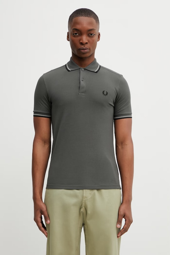 Fred Perry polo bawełniane bawełna zielony M3600.04B