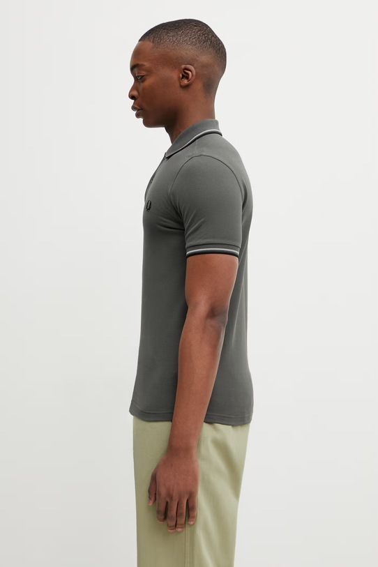 Fred Perry polo bawełniane M3600.04B zielony SS26
