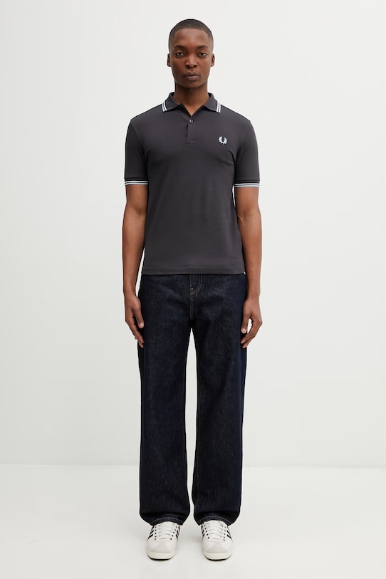Fred Perry polo bawełniane M3600.09B szary