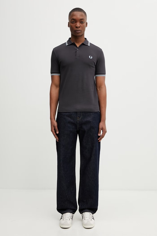 Fred Perry polo bawełniane M3600.09B szary