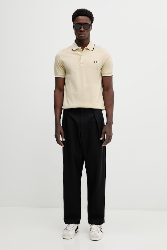 Fred Perry polo bawełniane M3600.12B beżowy