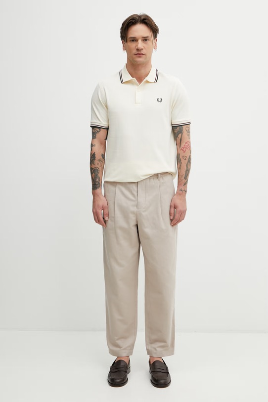 Fred Perry polo bawełniane męskie M3600.84A beżowy