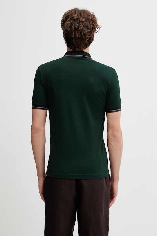 Odzież Fred Perry polo męskie bawełniane M3600.85A zielony