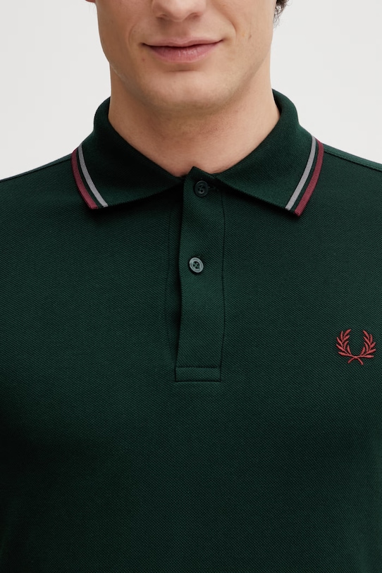 Fred Perry polo męskie bawełniane zielony M3600.85A