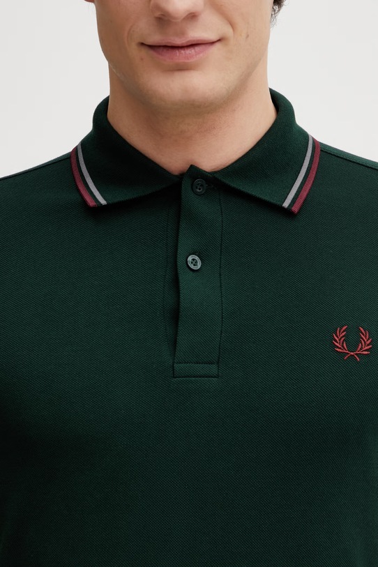 Fred Perry polo męskie bawełniane zielony M3600.85A