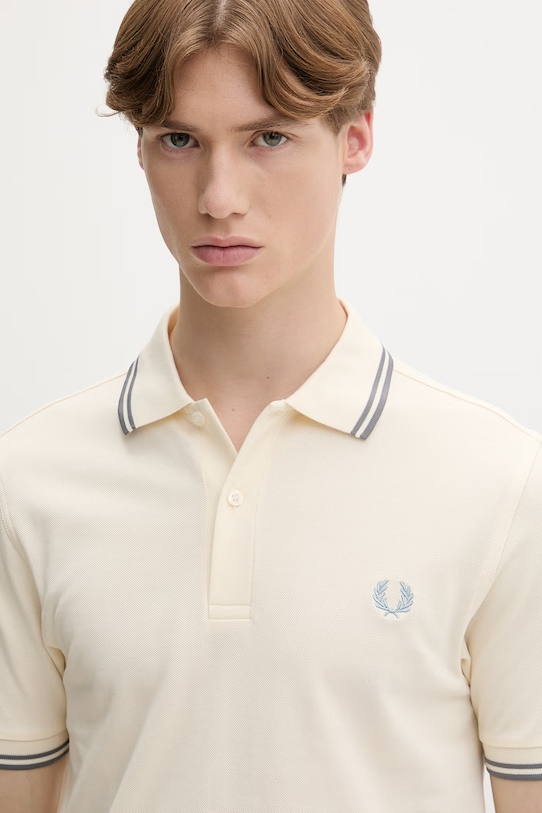 Fred Perry férfi pamut póló bézs M3600.95A