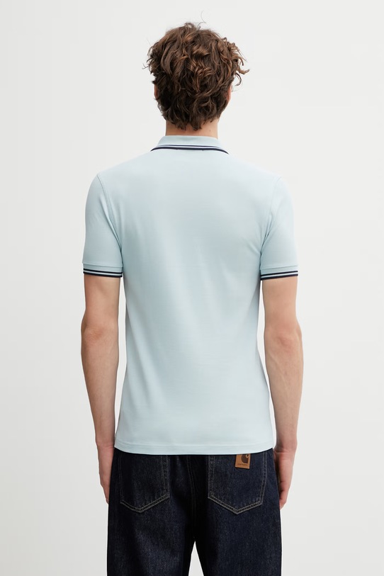 Odzież Fred Perry polo bawełniane M3600.97A turkusowy