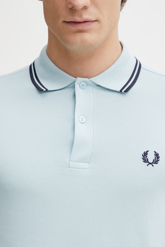 Bavlnené polo tričko Fred Perry tyrkysová M3600.97A