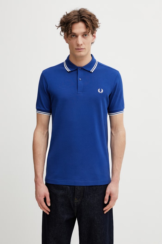 Bavlnené polo tričko Fred Perry regular modrá M3600.99A