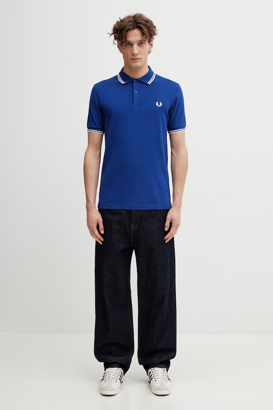Bavlnené polo tričko Fred Perry M3600.99A modrá