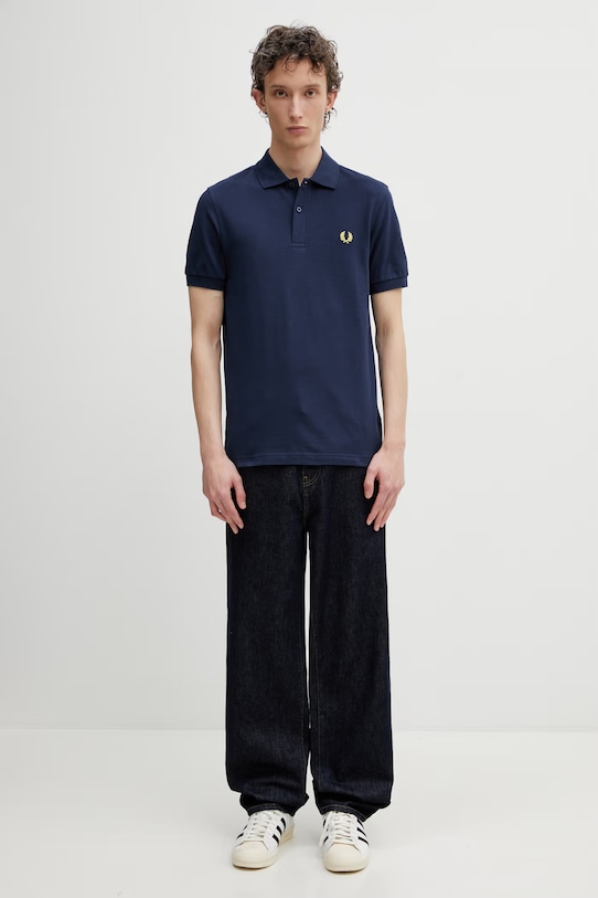Fred Perry polo męskie bawełniane M6000.02B granatowy
