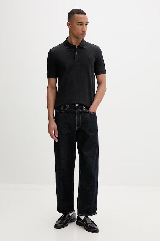 Fred Perry férfi pamut póló M6000.11B fekete SS26